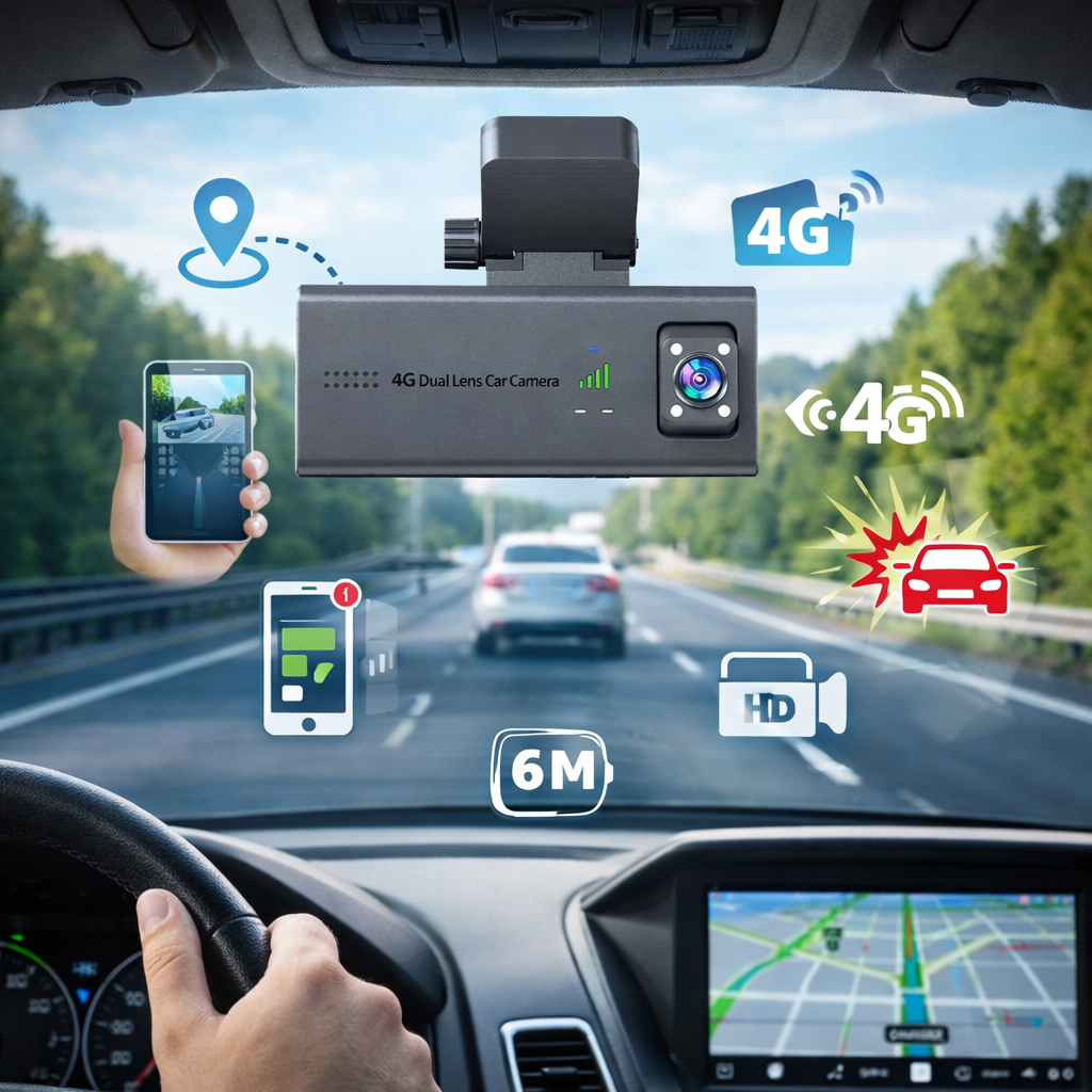 GPS 4G Car Guard Camera with Collision Alarm HD Recorder