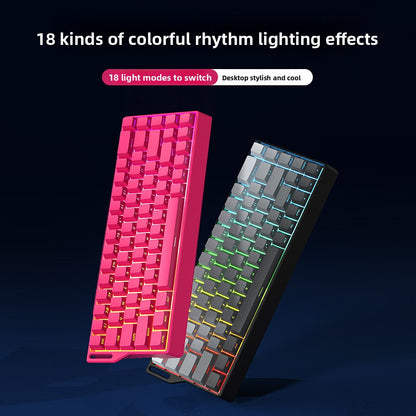 Mechanical Keyboard Triple-Mode 68-Keys for Precision Typing and Gaming