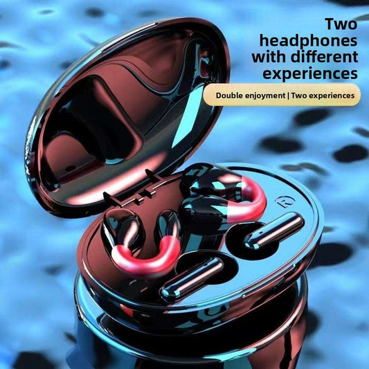 Sports over-ear headphones, Ear Clip Design, Long Battery Life, Bilateral Stereo, Low Latency, Call & Music: Supports clear calls and high-quality music playback