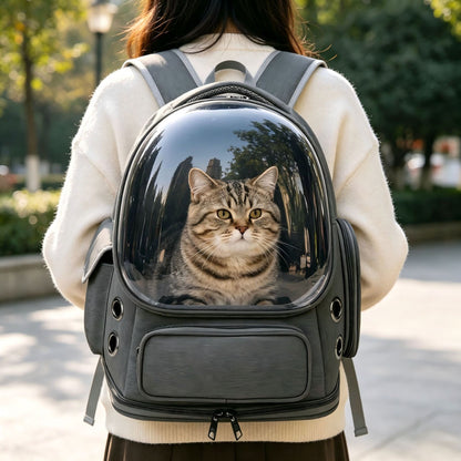 Transparent Pet Travel Backpack Breathable Comfort Lightweight