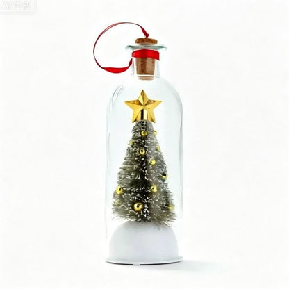 Christmas Tree Recording Message Bottle Festive Season