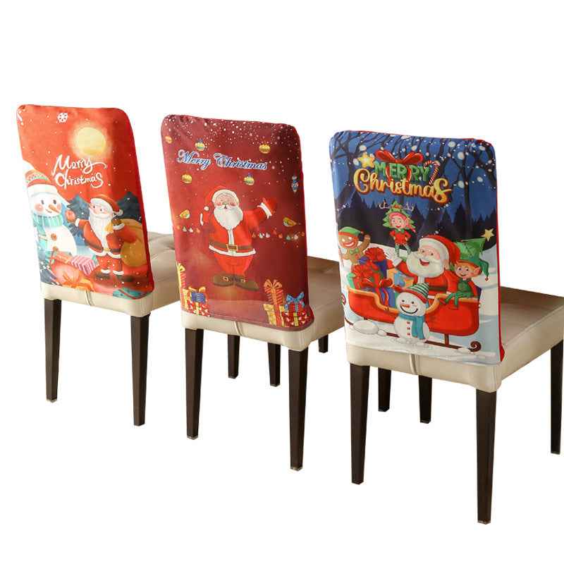Christmas chair back cover Festive Decorative Design