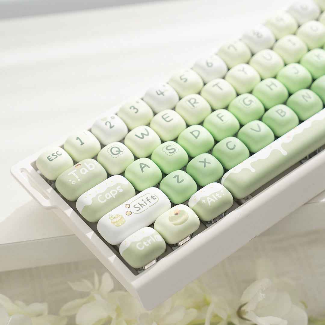 M68 Wireless Bluetooth Mechanical Keyboard with Mahjong Sound, Cute for Girls, Silent for Office,Compatible with Computer and Mobile Phone