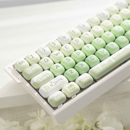 M68 Wireless Bluetooth Mechanical Keyboard with Mahjong Sound, Cute for Girls, Silent for Office,Compatible with Computer and Mobile Phone