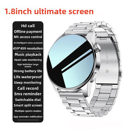 GT3Pro Smart Watch, 1.8", TFT Screen, Bluetooth Calling, Multi-Function: Includes heart rate monitoring blood pressure measurement sleep tracking and step counting, NFC Payment,
