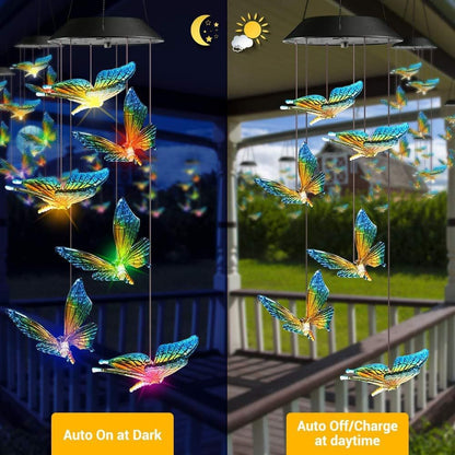 Solar garden lamp LED Lighting Wind Chine Design for Festive Season