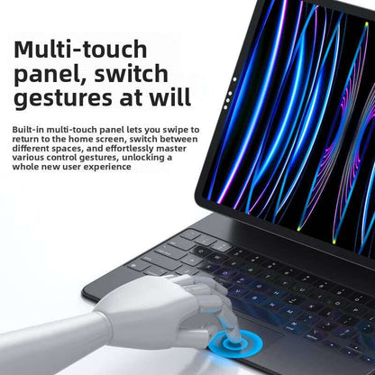 iPad Magnetic Bluetooth Keyboard with Backlight, Magnetic Suspension Design, Multicolor Backlight, Wide Compatibility: Fits multiple iPad models (Pro 11/12.9/13-inch, Air 4/5/6, etc.)
