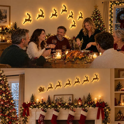 Christmas Glow Wall Silhouette Lights Festive 7 pieces