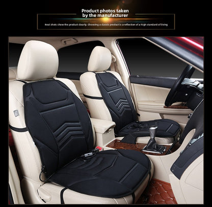 Heated Car Seat Cushion with Adjustable Temperature Control and Secure Fit. Ideal for providing warmth and comfort in vehicles during cold weather.
