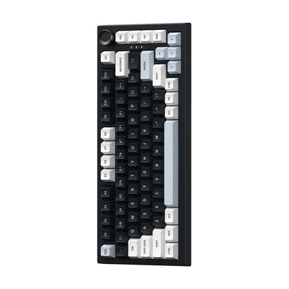 JP K81 Triple Mode RGB Side-Engraved PBT Mechanical Keyboard. Dynamic RGB backlighting with multiple effects enhances the aesthetic and gaming atmosphere