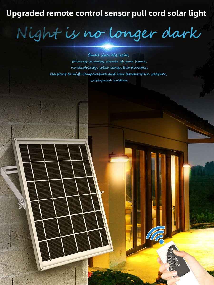 Solar Powered Outdoor Wall Light with Remote Control for Effortless Illumination