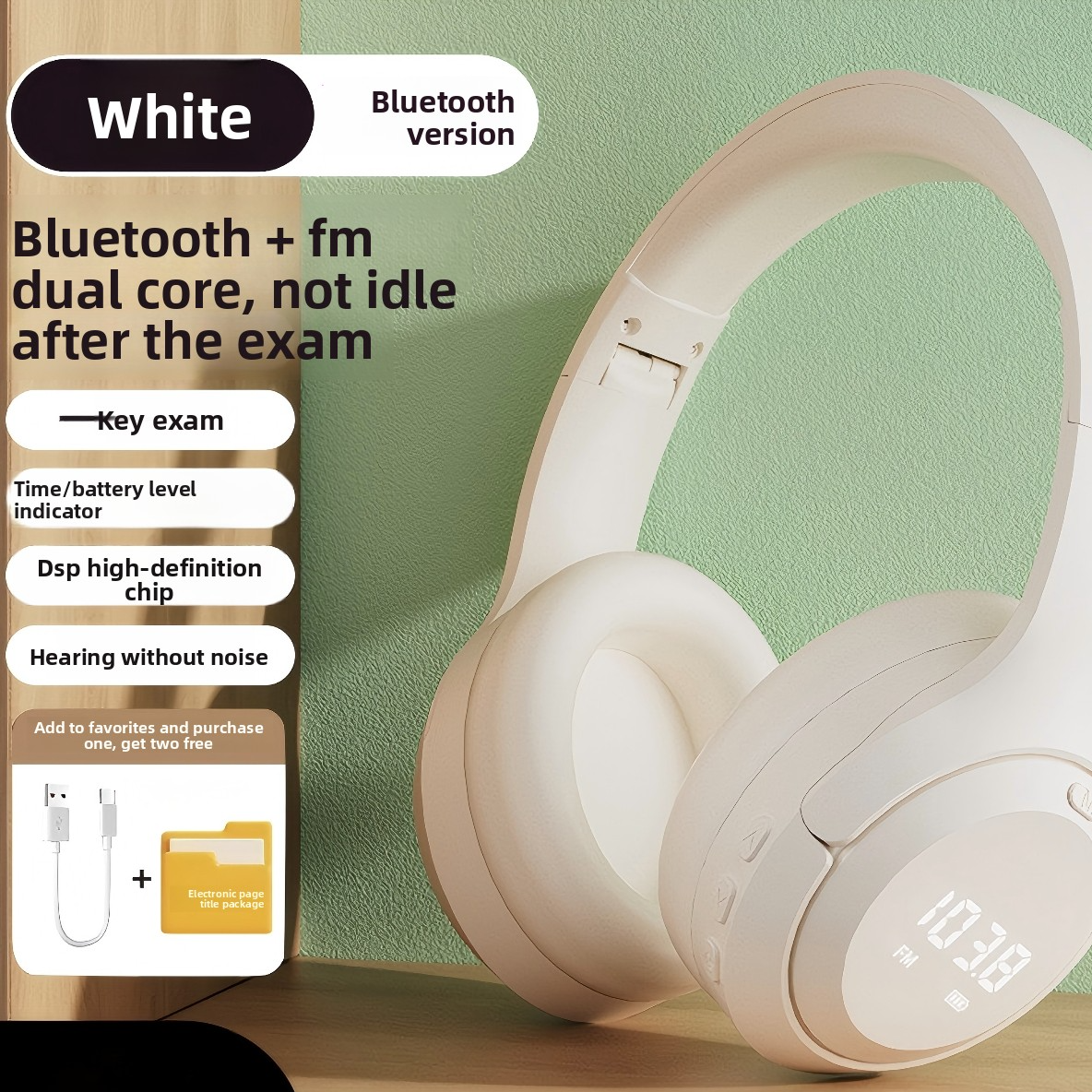 CET Exam Headphones with FM Radio and Bluetooth - ZeeTec Store