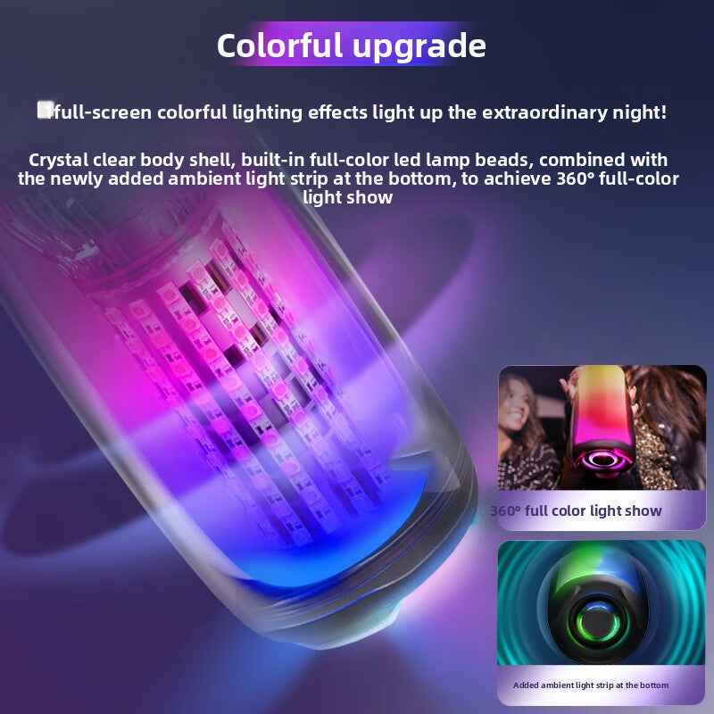 Voice of Berlin Bluetooth Speaker 15W , Colorful Wireless Speaker, High Volume Subwoofer, Portable High-Quality Computer Speaker