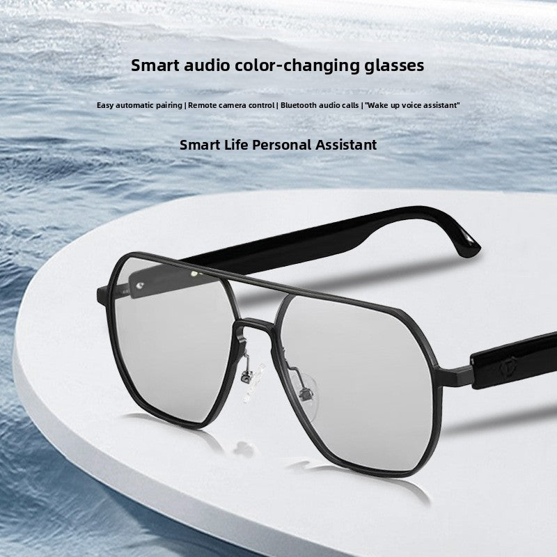 Retro AI  Smart Bluetooth Glasses GS12 Translation Photochromic