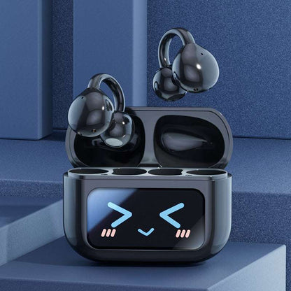 Wireless Ear Clip Bluetooth Headset, AI Simultaneous Translation, Color Touch Screen, Waterproof & Noise Reduction