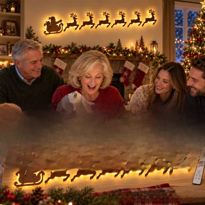 Christmas Glow Wall Silhouette Lights Festive 7 pieces