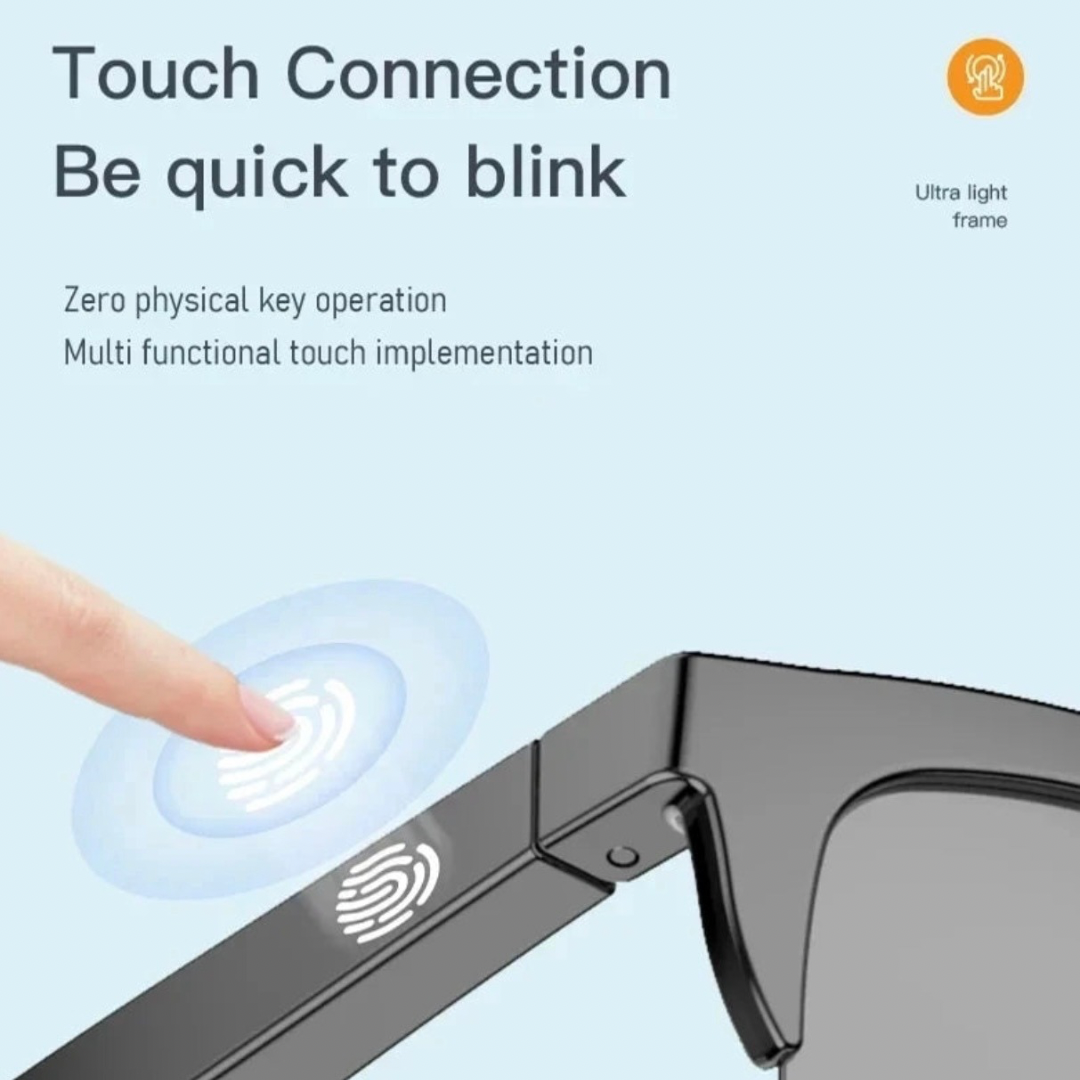 SMART SUNGLASS BLUETOOTH CALL, HIFI SOUND MUSIC, HD UV Protection BLUE LIGHT, WATERPROOF, Active Noise Cancellation, Standby Time Up to 80 hours, Convenient & Stylish