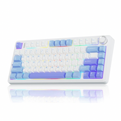 Aula F75 Keyboard, 80-Key Mechanical Gaming Keyboard, RGB Backlit, Triple Mode Connection (Type-C/2.4G/BT), 4000mAh Battery, Hot-Swappable Switches, Reaper Switch