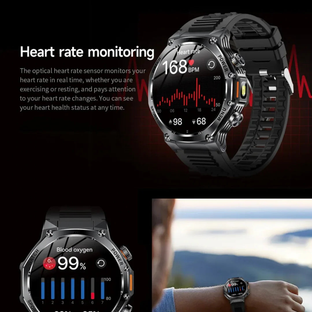 Bluetooth Smart Watch with Fitness Tracking, 1.8” HD Display, Dual Straps, Heart Rate Monitoring, Waterproof, Bluetooth Calling, Up to 7 Days Battery - ZeeTec Store