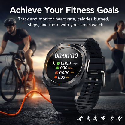 ZeeTec Smart Watch 1.46” HD with Bluetooth Call and Health Monitor