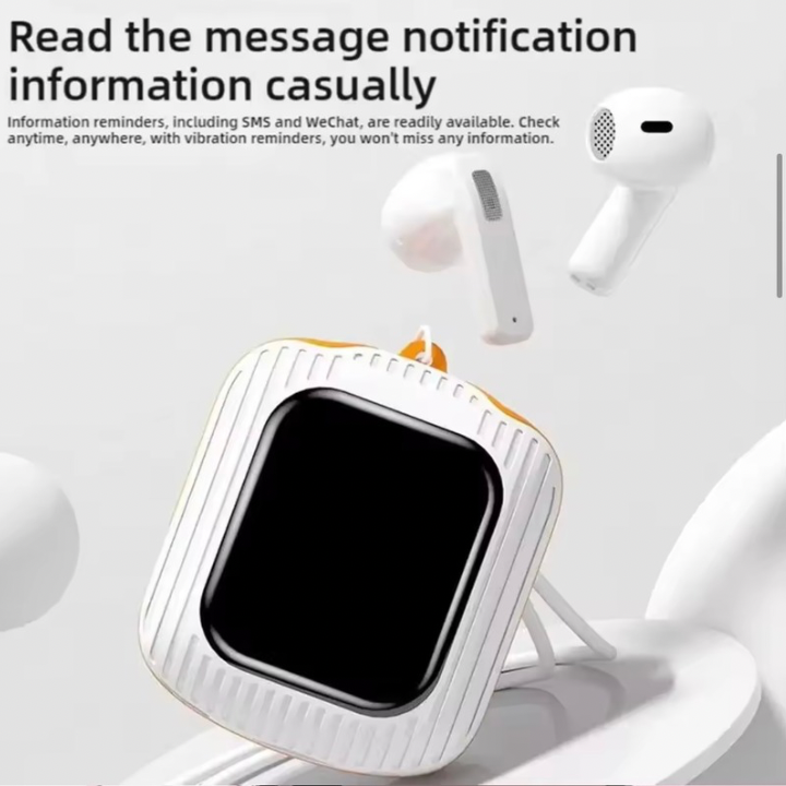 Wireless Earbuds, Smart touch control 1.83” Display Screen, Stereo & Advanced noise reduction technology, Support voice commands - Plug in cards for mp3 play - Remote photography control - Multi Language, Battery 120H Stand By