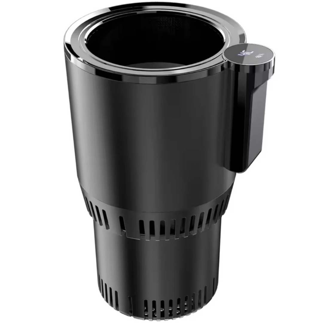 Portable Smart 2-in-1 Car Cup, Cooler & Warmer, 12V Mini Auto Refrigerator for Hot & Cold Drinks, Travel Cup Holder, Compact & Portable, Smart Touch Control, Silent & Safe Operation