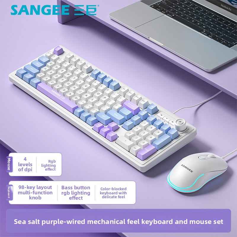 Sangee K18 RGB Gaming Keyboard with Knob
