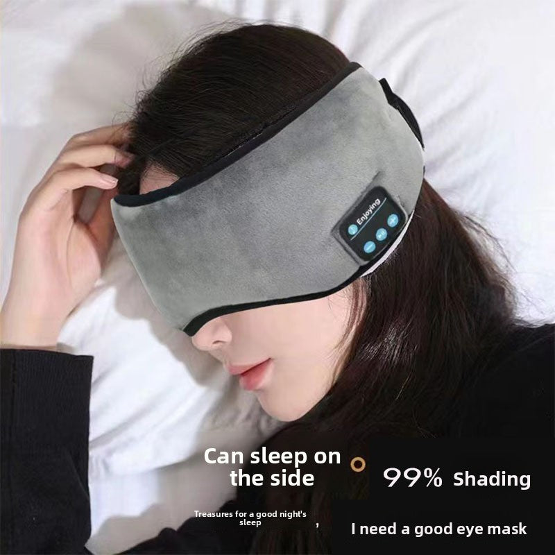 Wireless Music Headphones Eye Mask with Molded memory foam design blocks light for restful sleep. Perfect for travel, dormitories, napping, or daily bedtime routines.