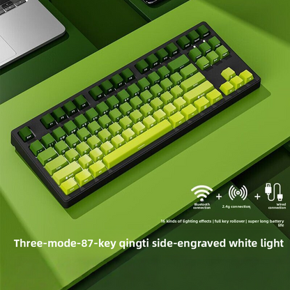 Wireless Mechanical Keyboard with Bluetooth Triple-Mode Connectivity