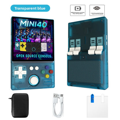 Mini40 Open Source 4 Inch HD Retro Game Console with 4000mAh Battery and Colorful Joystick