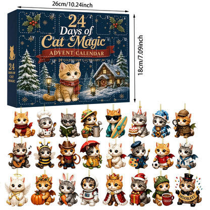 Cute Cat Theme  Advent Calendar Blind Box Christmas Countdown Surprise Gift Interactive Fun