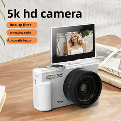 Professional Digital Camera,🔍 18× real optical zoom – no phone camera has,🤳 3” Flip screen –creative angles phone can’t handle,🎥 True 5K HD video – 🖼️ Sharp 75MP photos – Capture details phones often miss, 200G Light-portable & Long Battery