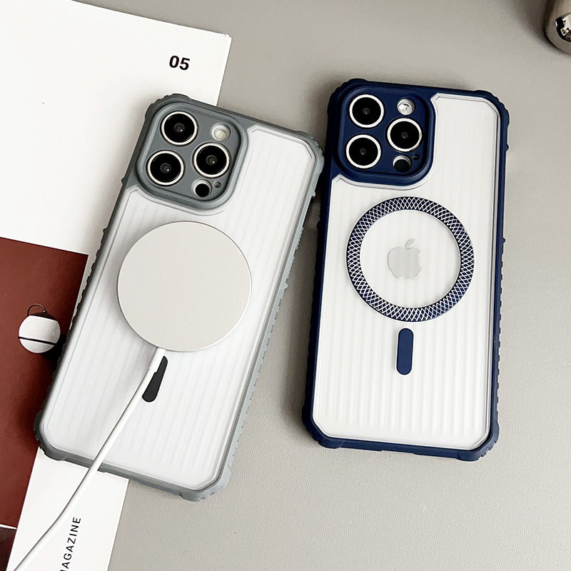 Magnetic Phone Case for iPhone with Shockproof Corners and Anti-Slip Grip