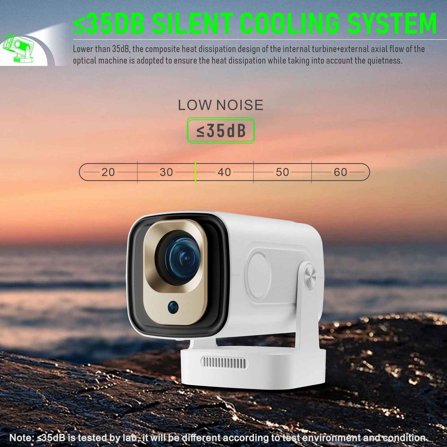 Portable Mini Projector with Autofocus 4K