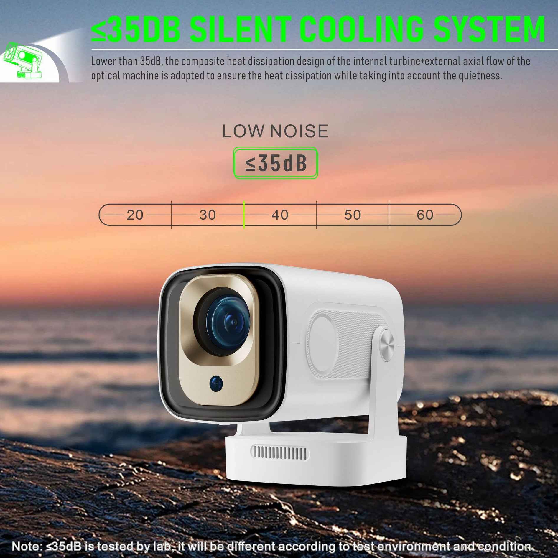 Portable Mini Projector with Autofocus 4K