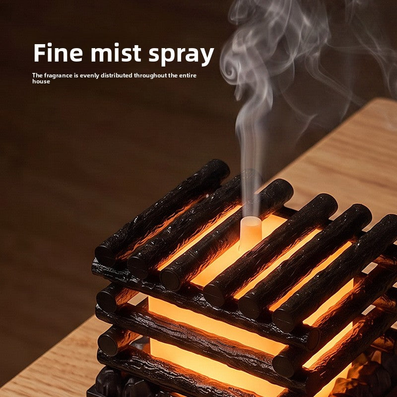 LED Simulated Wood Campfire Table Lamp with Aromatherapy