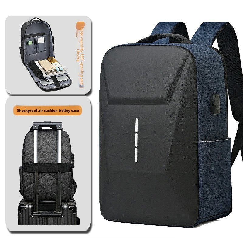 Hard Shell Laptop Backpack with Reflective Strips