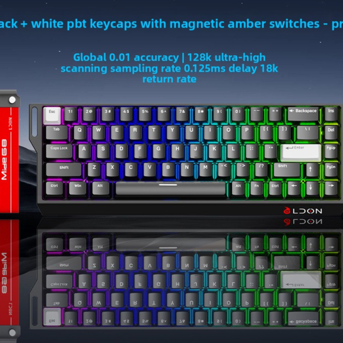 Mechanical Gaming Keyboard Wired 68 Keys with Magnetic Axis