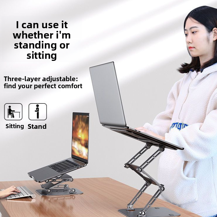 Adjustable Three-Tier Laptop Stand