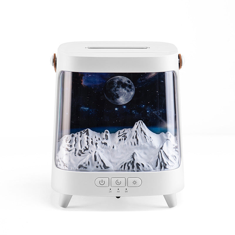 Flame Aromatherapy Humidifier with Aurora Lighting