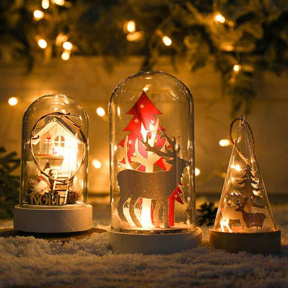Glass Christmas Ornament Night Light