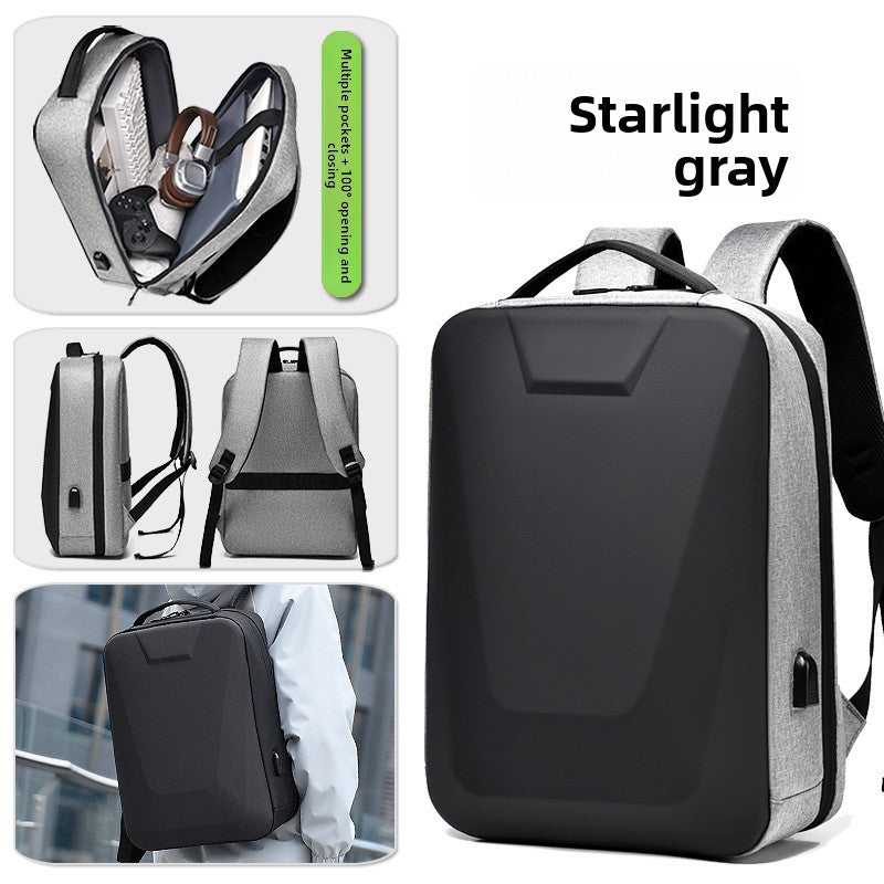 Hard Shell Laptop Backpack with Reflective Strips