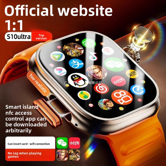 High-performance smart watch with 190° rotating camera, video call capability, and cellular speaker.