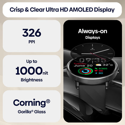 GT3 Pro Ultra-light Smartwatch AMOLED round Display with Bluetooth calling, Health Monitor and Smart notifications