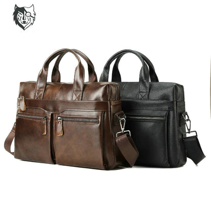 Men's Leather Laptop Briefcase