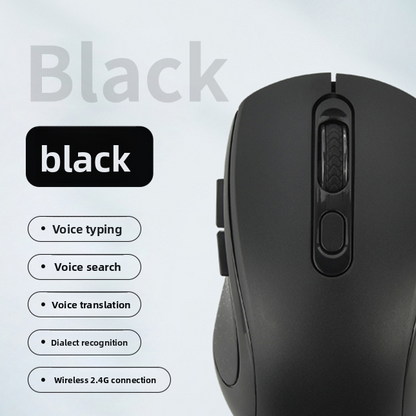 Wireless Ai voice mouse, rechargeable. Enables typing, writing, and translation through intelligent voice recognition, boosting productivity.