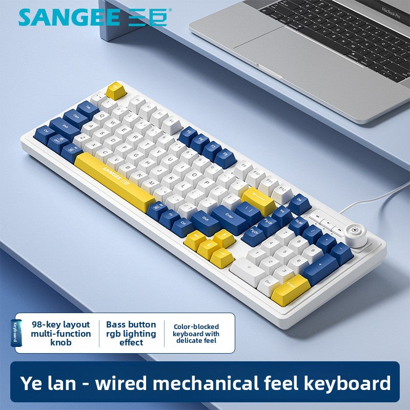 Sangee K18 RGB Gaming Keyboard with Knob