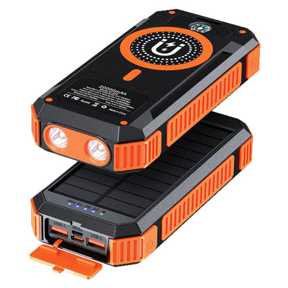 Magnetic 22.5W Solar Power Bank 20000Ma Solar Wireless Charging Mobile Power