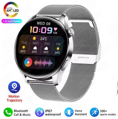 Fashion Smart Watch for Men and Women with AMOLED Screen, Bluetooth Calling, Heart Rate Monitoring, and More - ZeeTec Store
