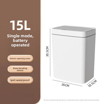 Smart Trash Can, Touch-free Operation, Automatic Packaging, Battery/Charging Options, Multi-zone Classification - Designed with compartments for efficient waste sorting, Versatile Placement - Slim design